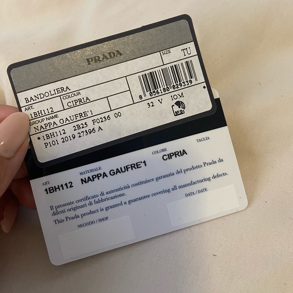 prada bandoliera, napa gaufre ‘1, in color “cipria” (dusty rose pink) - Picture 11 of 12